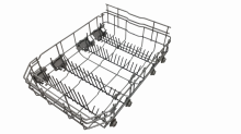 Lower Basket for Bosch Siemens Dishwashers - 00772836