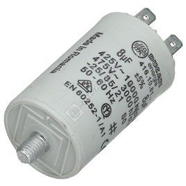 Starting Capacitor 8 µF, 4x Faston for Universal Washing Machines OTHERS