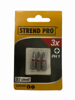Screwdriver Bit Strend Pro S2, PH1, Set of 3 Pieces OTHERS