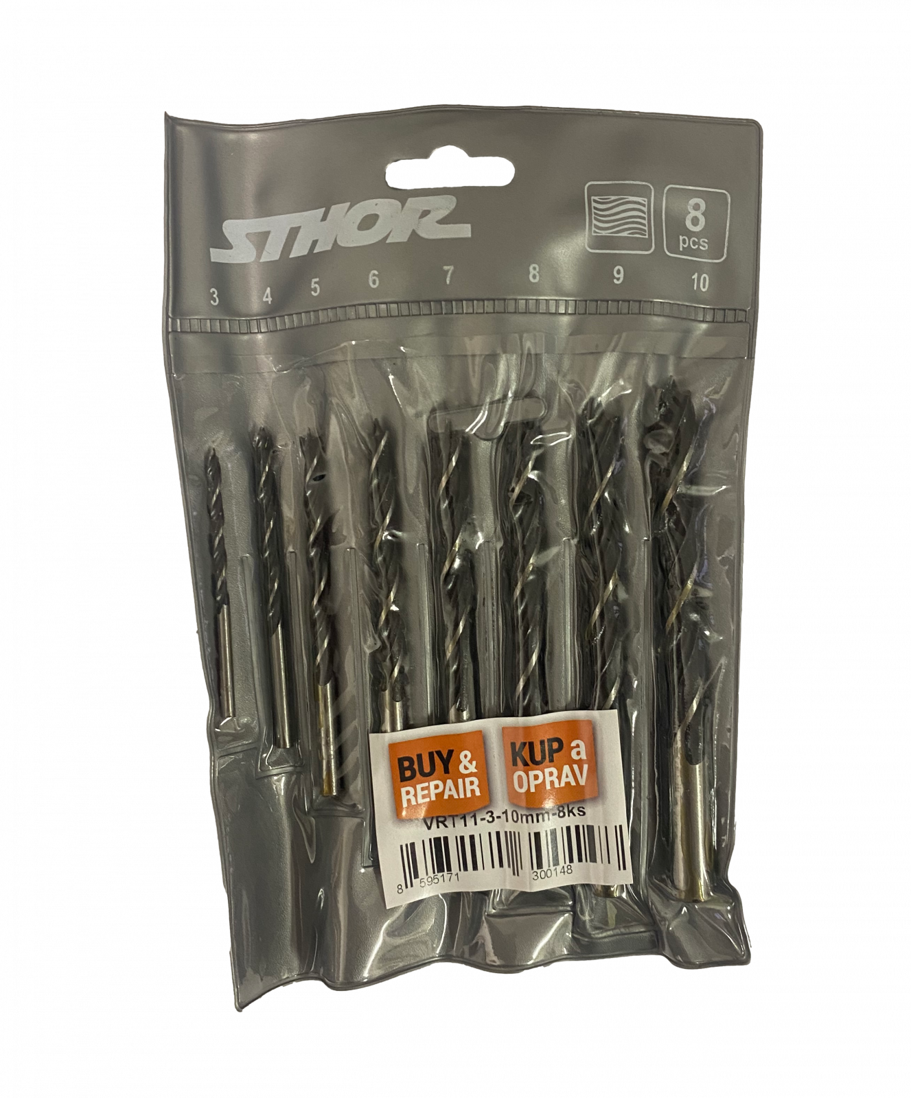 Wood Drill Bits, 3-10MM, Set of 8 Pieces OTHERS